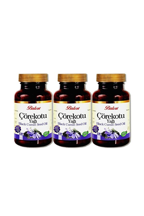 Çörekotu Yağı Yumuşak Kapsül 80 Softjel 3 Adet