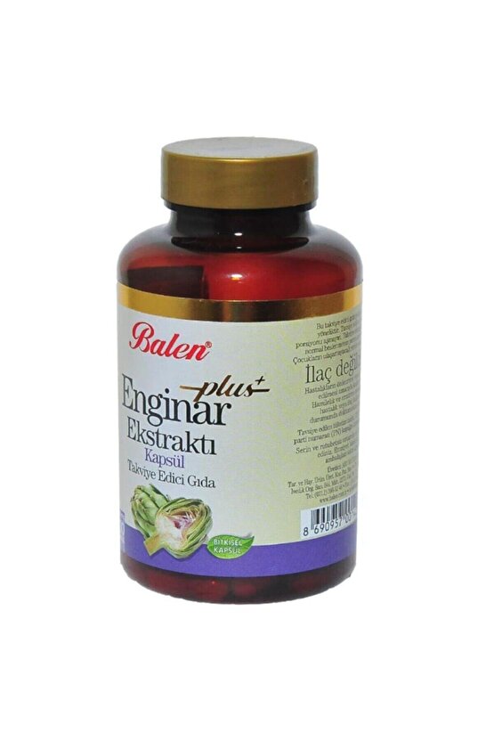 Enginar Ekstraktı Kapsülü 820mg 100adet Bitkisel Gıda Takviyesi