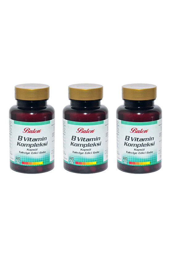 B Vitamin Kompleksi 425 mg 3 x 60 Kapsül