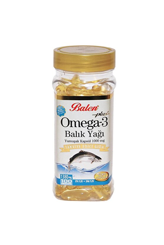 Omega-3 Plus+ Balık Yağı 100 Kapsül