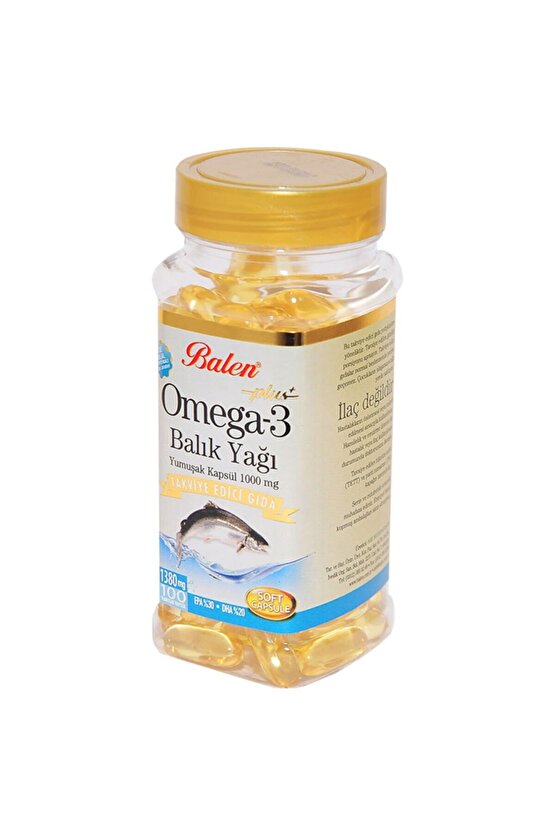 Omega-3 Plus+ Balık Yağı 100 Kapsül