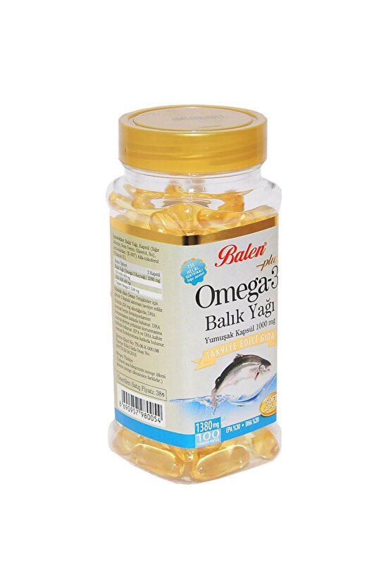 Omega-3 Plus+ Balık Yağı 100 Kapsül