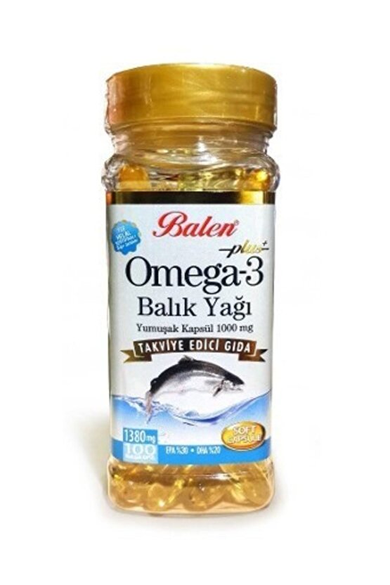 Balık Yağı Omega 3 1380 Mg 100 Kapsül %100 Orjinal Ürün