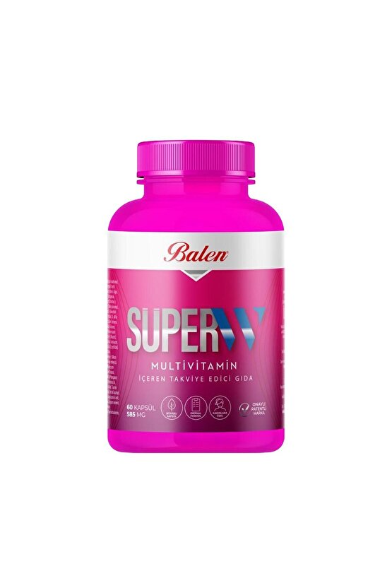 Süper-w Multivitamin Kapsül 585 Mg 60 Kapsül X 3 Adet