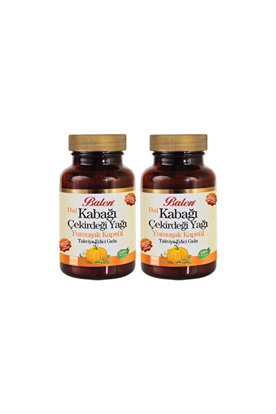 Bal Kabağı Çekirdeği Yağı 100 Kapsül X 1380 mg X 2 Kabak