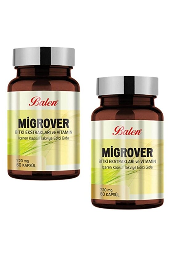 Migrover Bitki Eks. Ve Vitamin Içeren Kapsül 720mg*60 2 Adet