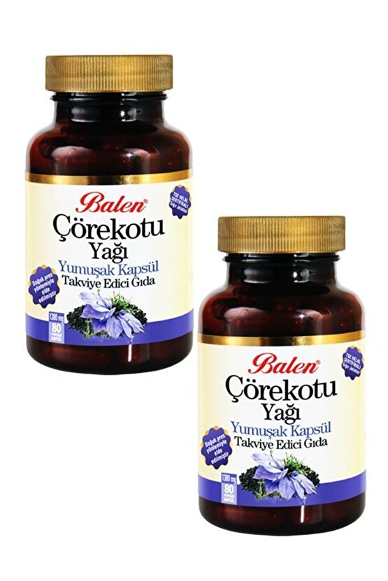 Çörekotu Yağı Yumuşak Kapsül 1380 Mg 80 Kapsül 2 Adet