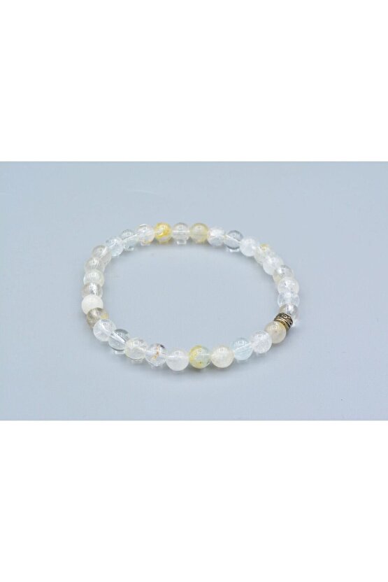 Küre Model Hakiki Doğal Topaz Taşı Bileklik