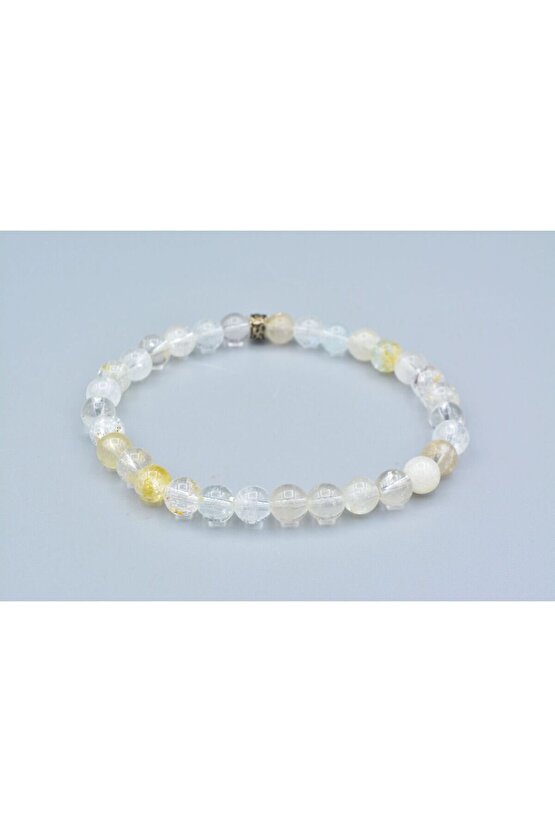 Küre Model Hakiki Doğal Topaz Taşı Bileklik