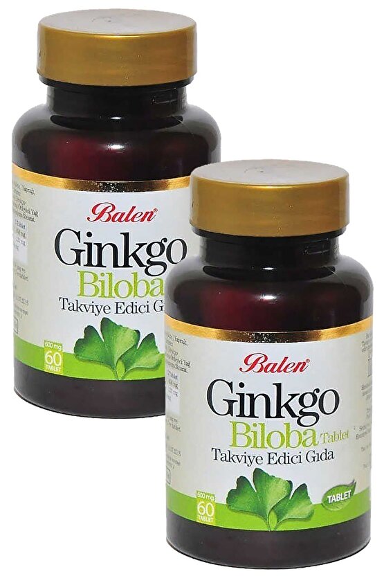 2 Adet  Ginkgo Biloba Tablet 600 Mg 60 X2 Tablet