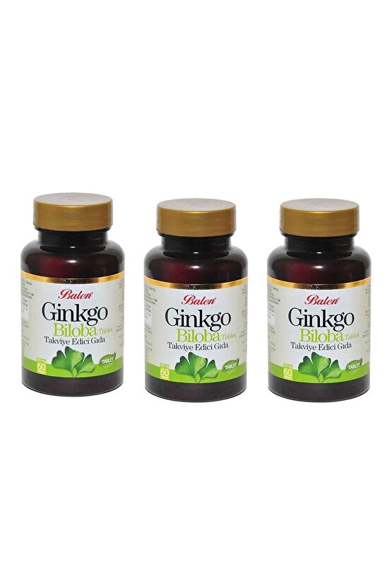 Ginkgo Biloba Tablet 600mg*60 3 Adet Ginkgo Ginko Biloba Tableti