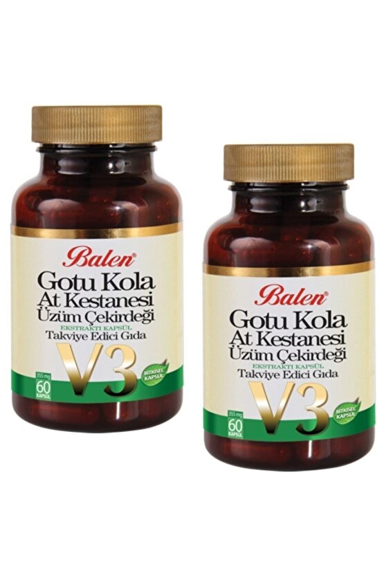 Gotu Kola At Kes.üzüm Çek.ekstraktı V-3 Kap.355mg*60 2 Adet