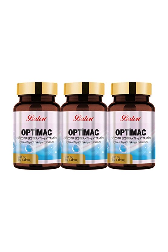 Optimac Gözotu Ekstraktı -vitamin 630 Mg 60 Kapsül X 3 Adet