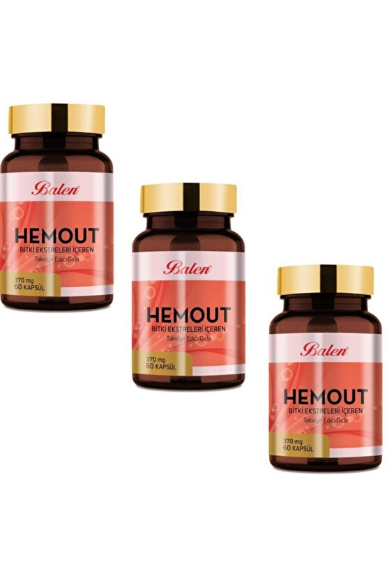 3 Kutu Hemout Hem Out Hmrt 60 Kapsül X 370 mg X 3