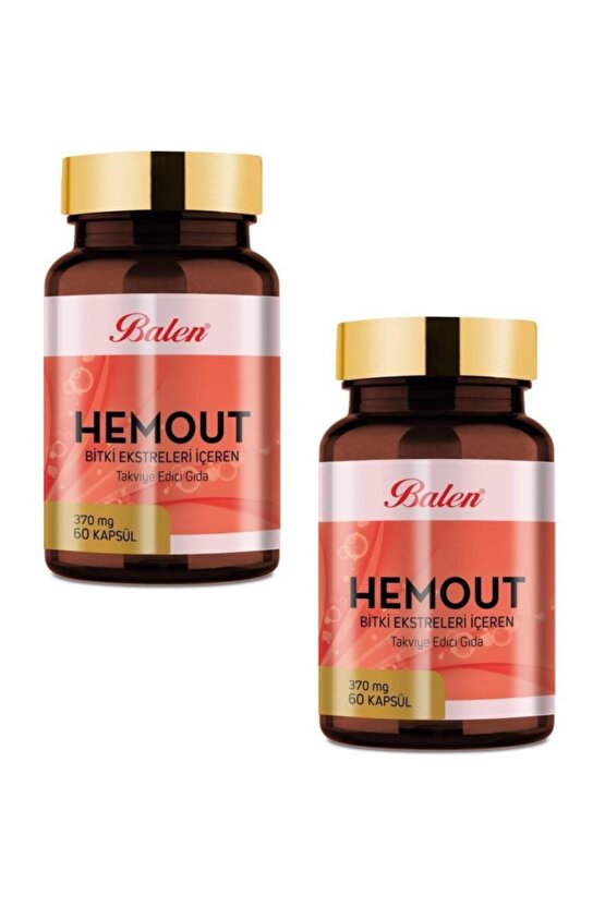 Hemout Bitki Ekstreleri Içeren Kapsül 370mg*60 2 Adet