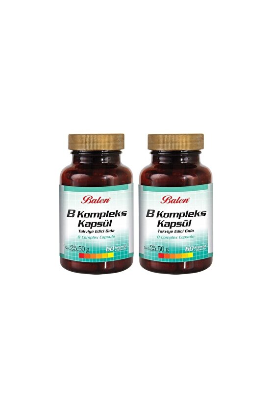 2 Adet B Kompleks 60 Kapsül 25.50 g