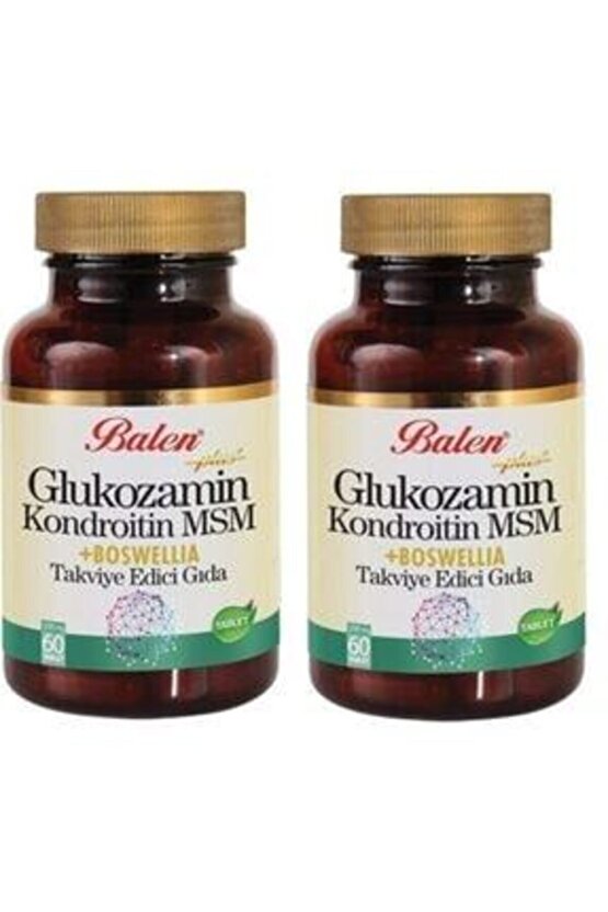 2 Kutu Glukozamin Kondroitin Msm Boswellia Akgünlük Tablet 60 X 1200 Mg Glukosamin Bosvelya