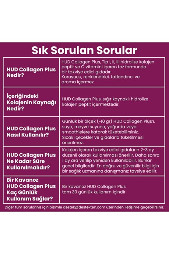 Collagen Plus Powder + C Vitamini - 300 Gr - Tip 1-tip 2-tip 3