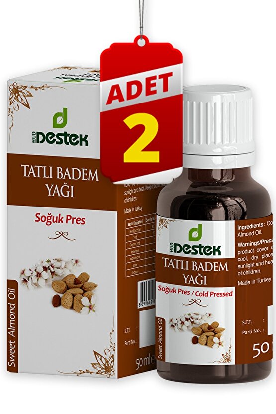 Tatlı Badem Yağı 50 ml (2 Adet)