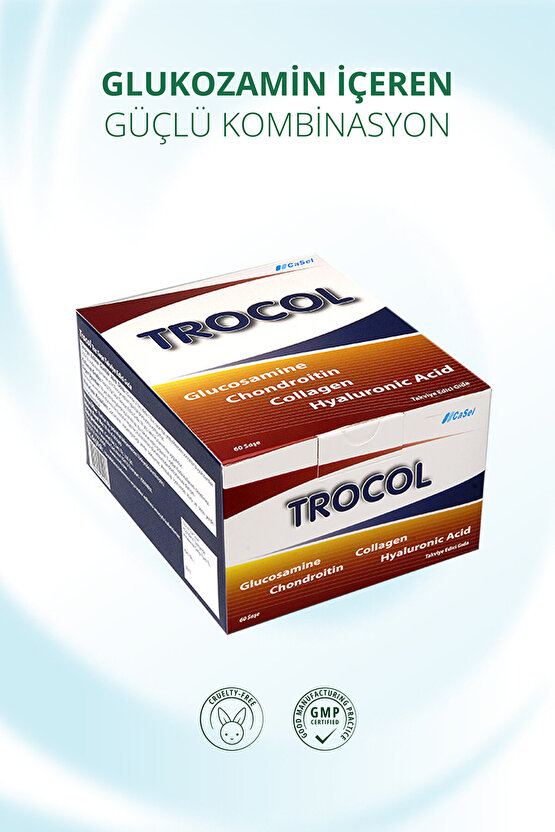 Glukozamin-kondroitin-kolajen-hyaluronik Asit Ve Mineraller Içeren Takviye Edici Gıda 60 Saşe 300 gr