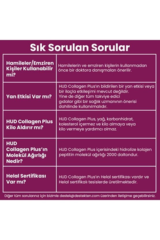Hud Collagen Plus Powder-tip 1,2,3 Kolajen C Vitamini Içeren Takviye Edici Gıda (30 Günlük Porsiyon)