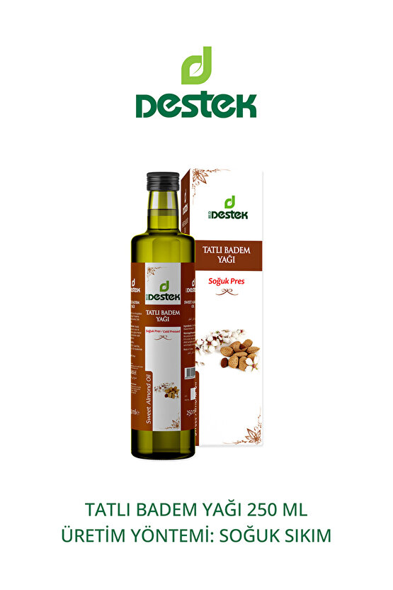 Tatlı Badem Yağı Soğuk Pres 250 ml