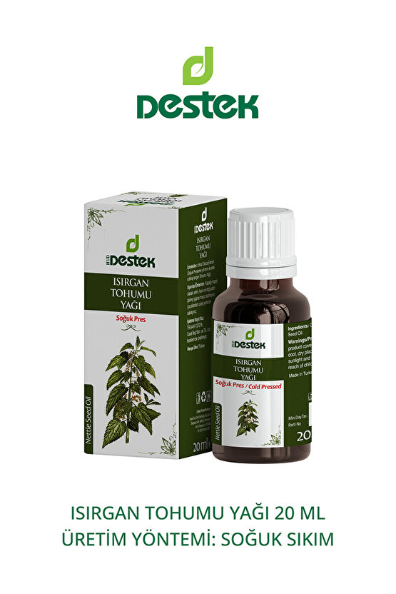 Isırgan Tohumu Yağı Soğuk Pres 20 ml
