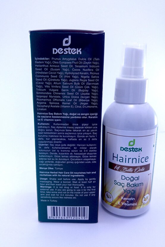 Destek Biotin Şampuan 330 ml Ve Hairnice Saç Bakım Yağı 150 ml
