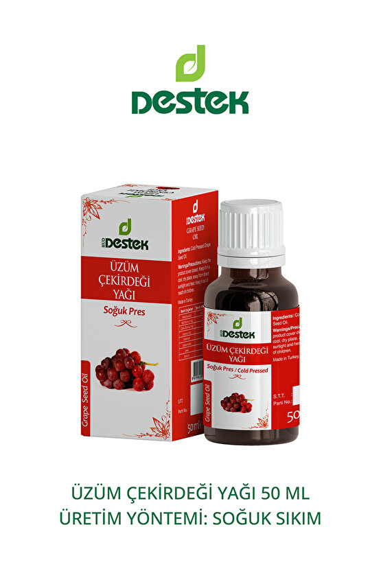 Üzüm Çekirdeği Yağı 50 ml Soğuk Pres