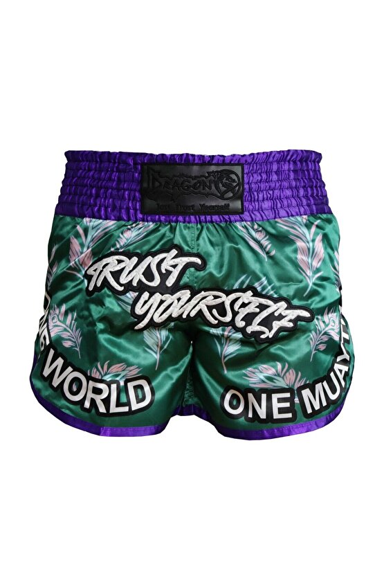 MT3407 One World Muay Thai Şortu Nakışlı Şort