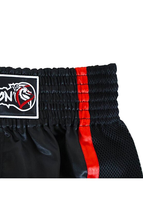MT3092 Muay Thai Kick Boks Şortu Dijital Baskılı Siyah Şort