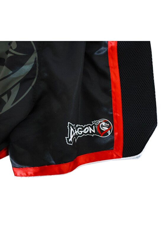 MT3092 Muay Thai Kick Boks Şortu Dijital Baskılı Siyah Şort
