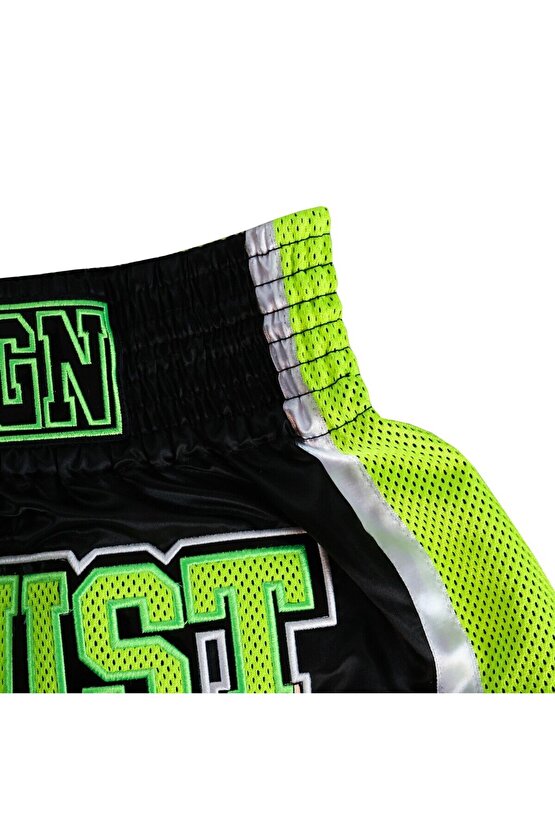 MT3110 Muat Thai Şortu Nakışlı Kick Boks Şortu