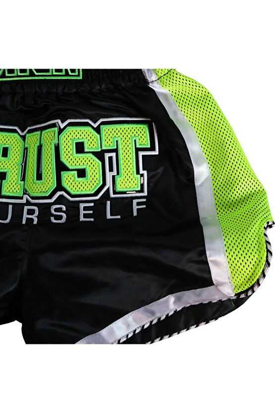 MT3110 Muat Thai Şortu Nakışlı Kick Boks Şortu