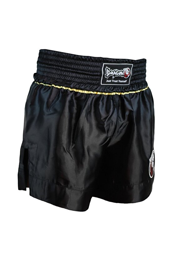 MT3033 Muaythai Şortu Siyah Kick Boks Şortu