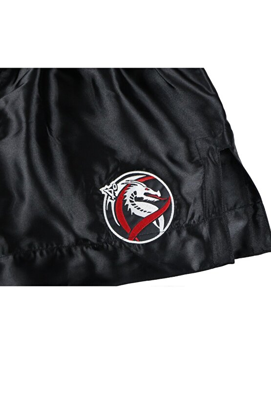 MT3033 Muaythai Şortu Siyah Kick Boks Şortu