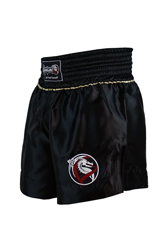 MT3033 Muaythai Şortu Siyah Kick Boks Şortu