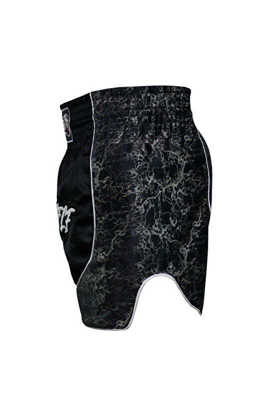 MT3408 Trust Yourself Siyah Muay Thai Kick Boks Şortu