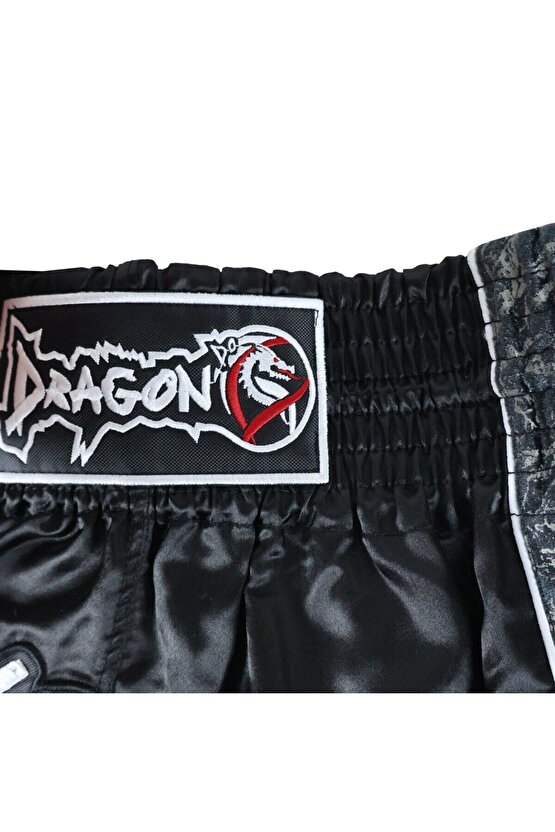 MT3408 Trust Yourself Siyah Muay Thai Kick Boks Şortu
