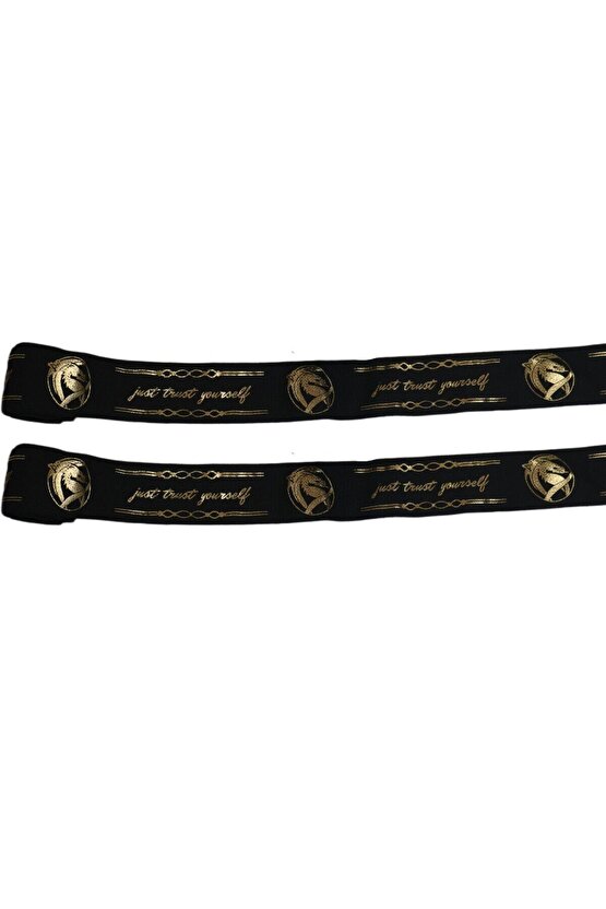 83831 Just Trust Yourself Gold Logolu 3,5 Metre Bandaj Boks Bandajı