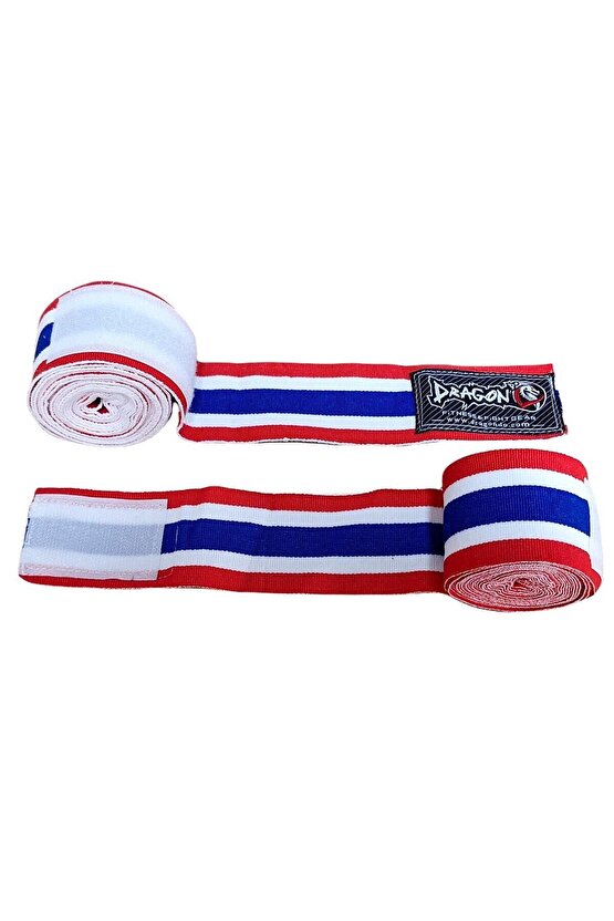 83818 Thailand Bayraklı 3,5 Metre Elastik Bandaj Boks Bandajı Muay Thai Bandajı Kick Boks B