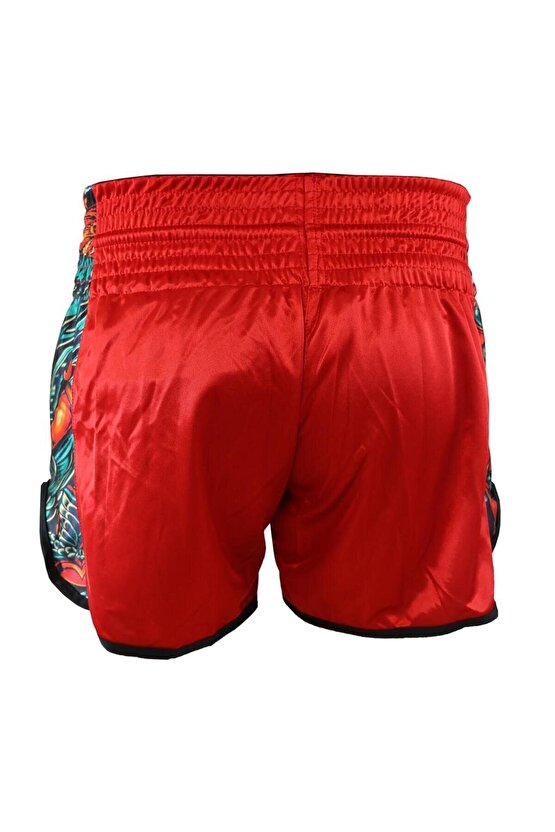 Dragon KB356 Legacy Kick Boks Şortu Muaythai Şortu 3,5 Mt Kırmızı Bandaj ve Dişlik 3 lü Set