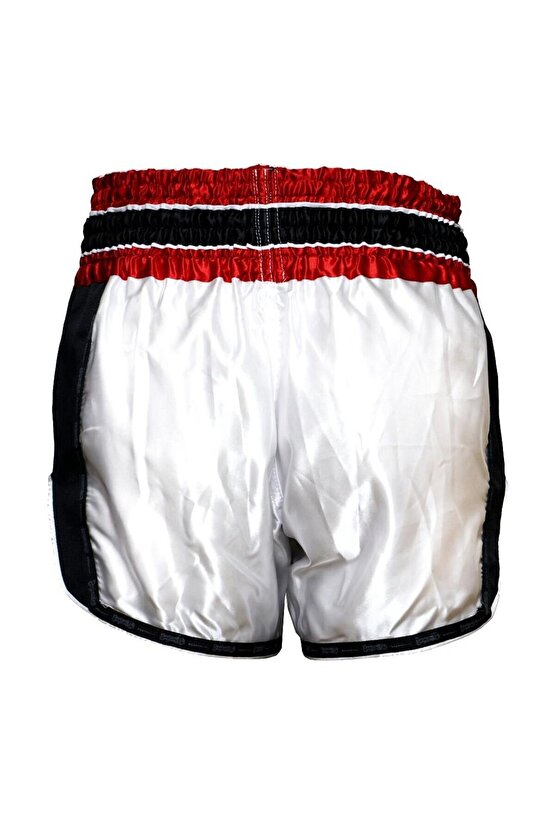 Dragon Retro Şort Muaythai Kick Boks  3,5 mt Bandaj ve Şeffaf Dişlik Kickboks Muay Thai 3lü Set