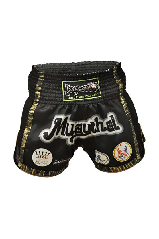 Mt2019 Onaylı Muay Thai Müsabaka Şort Ve Dijital Baskılı Federasyon Logolu Muaythai Atlet Set