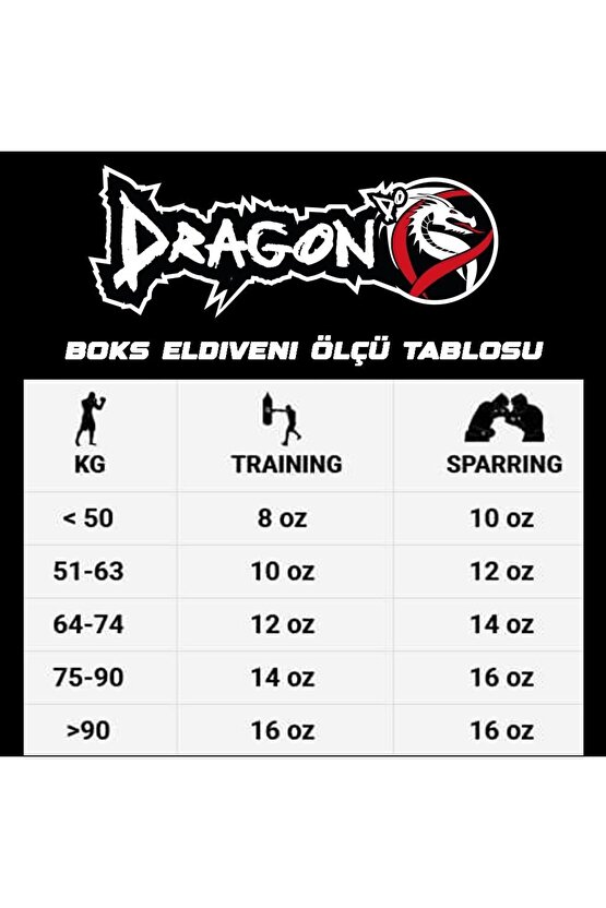 Attack Boks , Kick Boks ve Muay Thai Eldiveni Dragon 30096