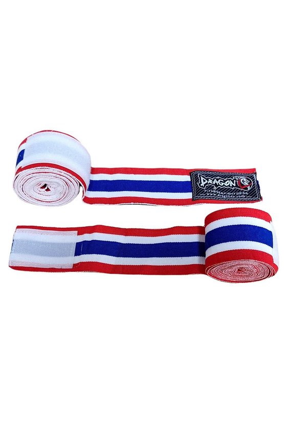 83818 Thailand Bayraklı 5 Metre Elastik Bandaj Boks Bandajı Muay Thai Bandajı Kick Boks Ban