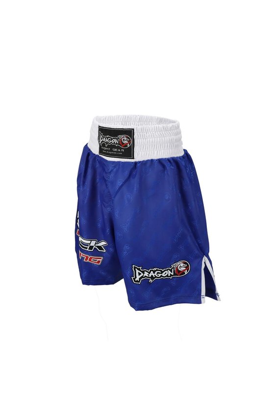 Kf1003 Mavi Kick Boks Şort ve Profesyonel Dişlik Kick Boxing Şort Seti