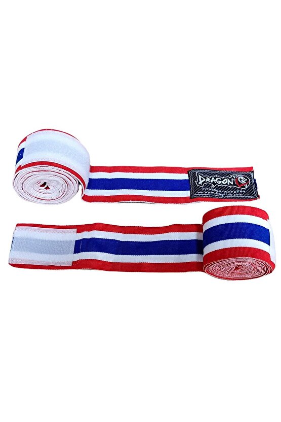 83818 Thailand Bayraklı 3,5 Metre Elastik Bandaj Boks Bandajı Muay Thai Bandajı Kick Boks B