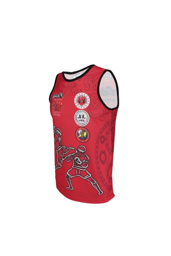 Federasyon Logolu Dijital Baskılı Muay Thai Atlet