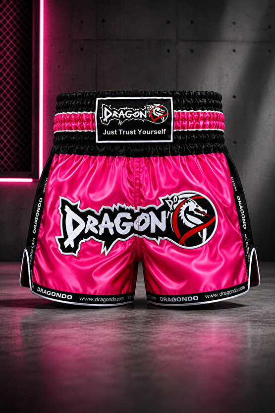 Mt3075 Retro Muay Thai Antrenman Şortu Pembe